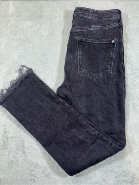 Anthropologie Pilcro High-Rise Frayed Raw Hem Straight Leg Jeans - Size 30
